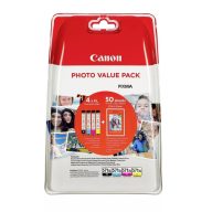   Canon CL-571XL Bk/C/M/Y (4x11ml) Tintapatron + 50 lap PP201 10x15 fényes fotópapír  Multipack