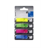   Jelölőcímke GLN 12,5x43 mm, 4 szín, 4x36 lap, műanyag, teleszín (4BBD)