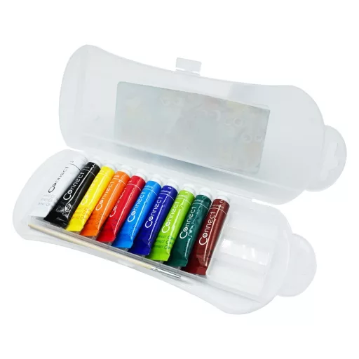 Tempera CONNECT 10x12ml-es készlet, műanyag dobozban