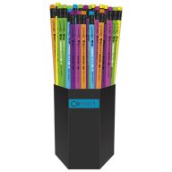   Grafitiron CONNECT HB, radíros, fluo színű test és radírr, 72db/pohár