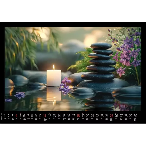 Falinaptár képes 460x320mm, Meditáció Realsystem 2026.