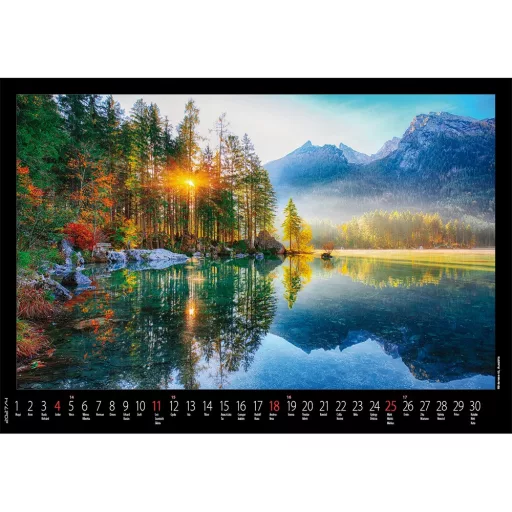 Falinaptár képes 460x320mm, Hegyek Realsystem 2027.