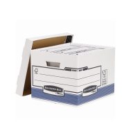   Archiváló konténer, karton, standard, FELLOWES Bankers Box System, 10 db/csomag, kék