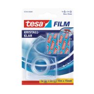   Ragasztószalag irodai 2db víztiszta szalag+adagoló 15mmx 2x10m 57319 Crystal Clear TESA