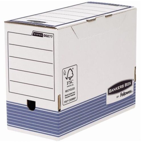 Archiváló doboz 150 mm, FELLOWES Bankers Box System, 10 db/csomag, kék
