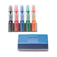   Táblamarker 2,3mm kerek 5-ös klt+táblatörlő V-BOARD PILOT