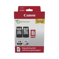   Canon PG-510 (1x9ml) + CL-511 (1x9ml) + 50 lap GP501 10x15 fényes fotópapír Multipack