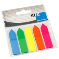   Jelölőcímke GLN 12x44 mm, 5x25 lap, nyilak, átlátszó csomagolásban (műanyag)