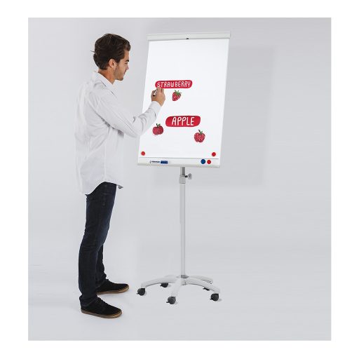 Flipchart tábla 68x105 cm mágneses 5 görgős gurítható ValueLine FRANKEN