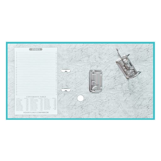 Iratrendező A4, 5 cm, lapraszerelt, BLUERING Eco türkiz