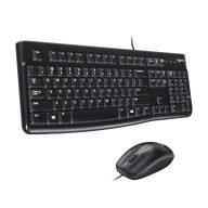   Egér- és billentyűzet készlet, vezetékes, USB, LOGITECH "MK120", fekete