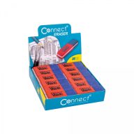Radír CONNECT piros/kék C-36BR, 36db/ kínáló doboz