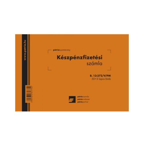 Számlatömb kp. egy ÁFA-s 50x3 A6 FEKVO  