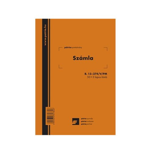 Számlatömb kp.egy ÁFA-s 50x2 A5 álló -B1