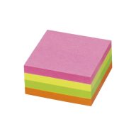   Jegyzettömb GLN öntapadós, 50x50mm, 4 x60 lap, ÉLÉNK MIX (sárga,zöld,rózsa,narancs)