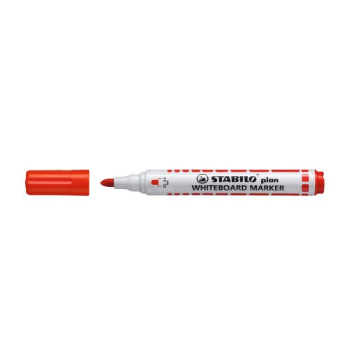 Táblamarker 2,5-3,5mm, kerek hegyű, Stabilo Plan 641/40 piros