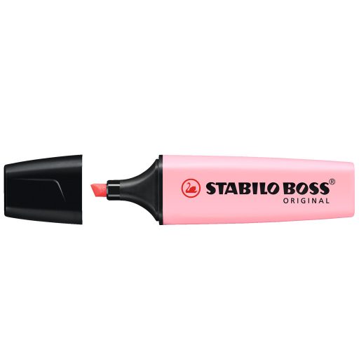 Szövegkiemelő 2-5mm vágott hegyű, STABILO BOSS Pastel 70/129 pink