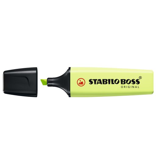 Szövegkiemelő 2-5mm vágott hegyű, STABILO BOSS Pastel 70/133 lime