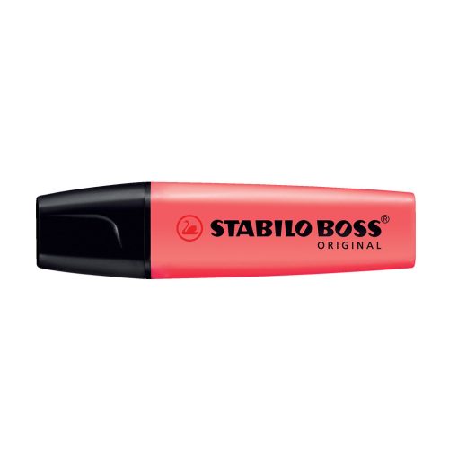 Szövegkiemelő 2-5mm vágott hegyű, STABILO BOSS 70/40 piros