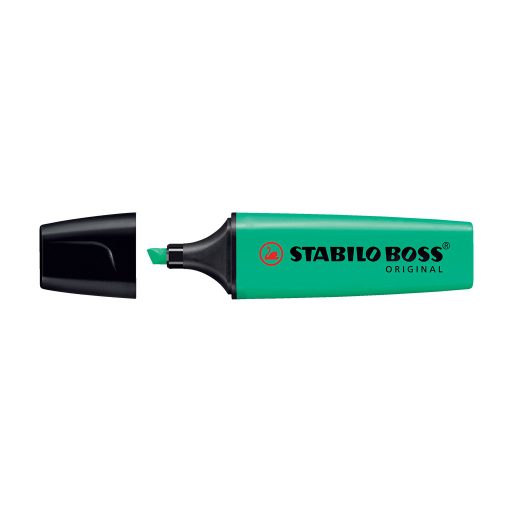 Szövegkiemelő 2-5mm vágott hegyű, STABILO BOSS 70/51 türkiz