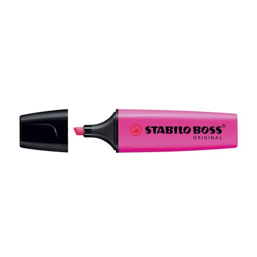 Szövegkiemelő 2-5mm, vágott hegyű, STABILO Boss original pink