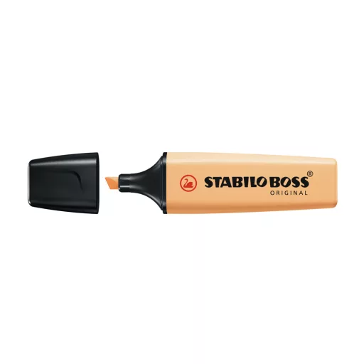 Szövegkiemelő 2-5mm vágott hegyű, STABILO BOSS Pastel 70/125 fakó narancs