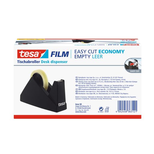 Ragasztószalag adagoló, Economy, asztali 25mmX66m TESA