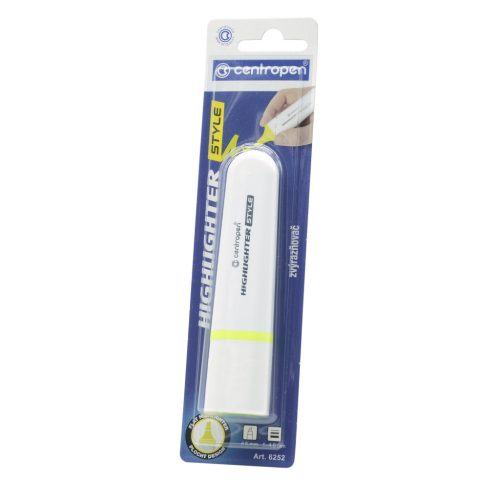 Szövegkiemelő CENTROPEN 6252 vágott végű 1-4,6 mm neon sárga