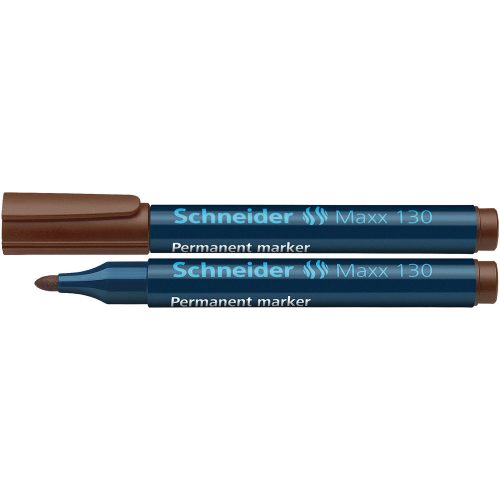 Permanent marker 1-3 mm kerek végű SCHNEIDER Maxx 130 barna