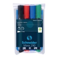   Tábla- és flipchart marker készlet 2-3 mm kerek végű SCHNEIDER Maxx 290 4 különböző szín