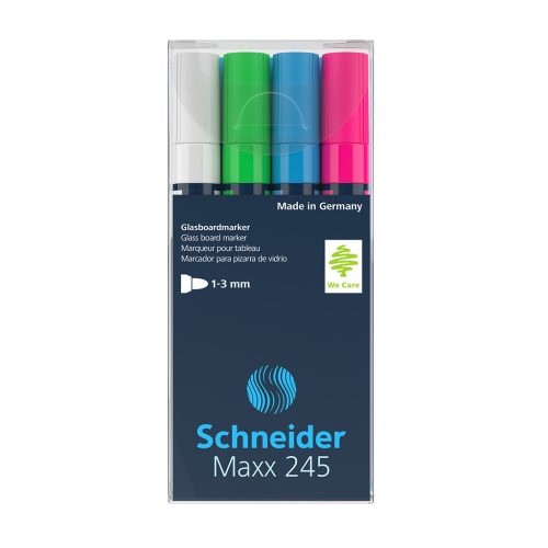 Üvegtábla marker 1-3 mm 4-es készlet SCHNEIDER  Maxx 245