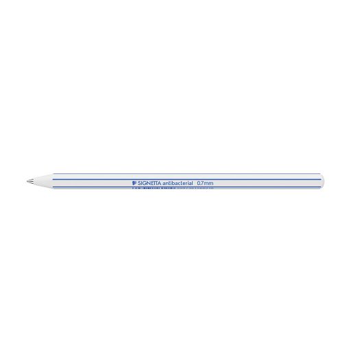 Golyóstoll 0,7mm, kupakos antibakteriális Ico Signetta, írásszín kék