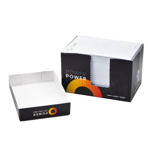 Jegyzettömb asztali adagoló dobozban, Bluering® Power