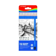 Grafitceruza hatszögletű 12 db/bliszter Keyroad 