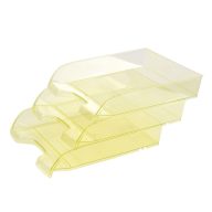   IRATTÁLCA MŰANYAG 550 ÁTTETSZŐ SÁRGA EXTRA SZÉLES 345X270X67MM