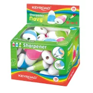   Hegyező 1 lyukú tartályos, radírral 36 db/display Keyroad Navy vegyes színek