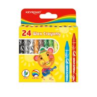   Zsírkréta készlet 8x90mm 24 db/bliszter Keyroad Wax Crayon vegyes színek