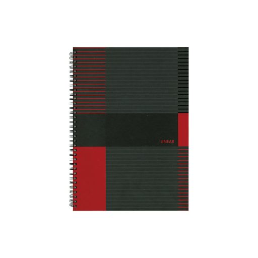 Spirálfüzet MARKER Linear A6 80lap kockás, keményfedelű