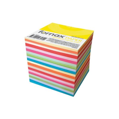 Jegyzettömb FORNAX 9x9x9cm ragasztott intenzív
