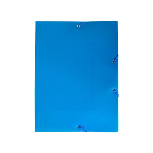 Gumis mappa műanyag kék darabos
