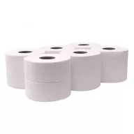   Toalettpapír közületi 2 rétegű, átm.19 cm, recy fehér, 12 tekercs/#, 60#/r#, Millena