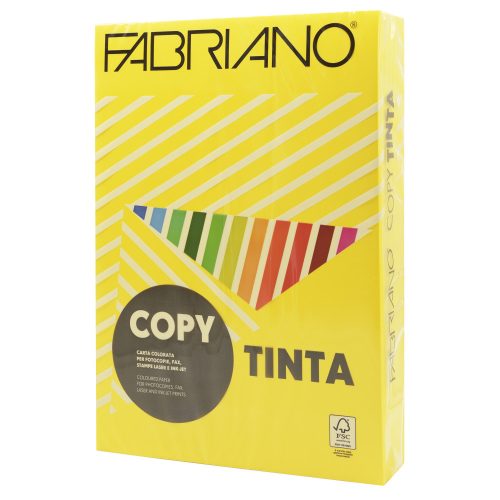 Másolópapír, színes, A4, 80g. FABRIANO CopyTinta 500ív/csomag, intenzív sárga