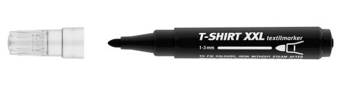 Textilmarker 1-3 mm kerek ICO T-SHIRT XXL fekete