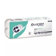  Toalettpapír 2 rétegű 200 lap/tekercs 10 tekercs/csomag hófehér Aquastream 10 Lucart_811B67J
