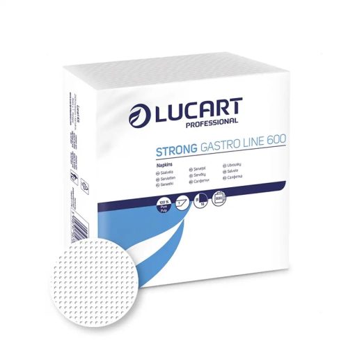Szalvéta éttermi 1 rétegű 600 lapos hófehér Lucart Strong Gastro Line_832334