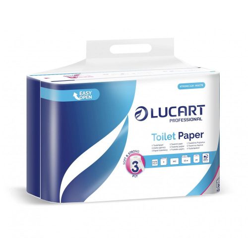 Toalettpapír 3 rétegű 140 lap/tekercs cellulóz hófehér 24 tekercs/csomag 3.24 Strong Lucart_811C78