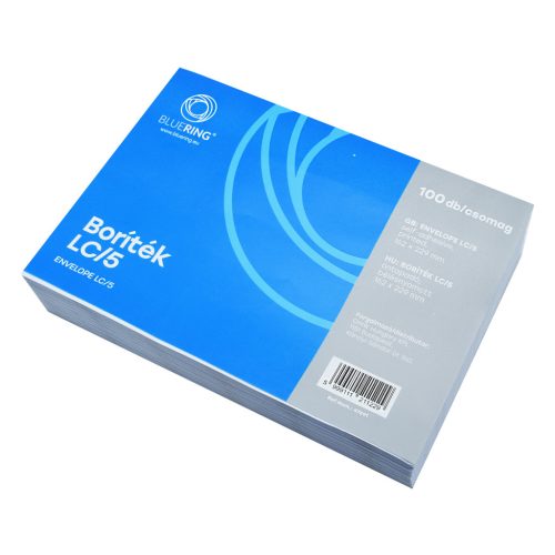 Boríték LC/5 öntapadó bélésnyomatlan 162×229mm, Bluering®, fehér 100db/csom