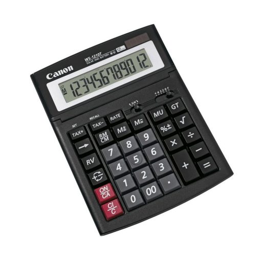 Számológép asztali 12 számjegy, döntött kijelző, Canon, WS-1210T