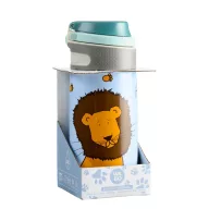 Termosz, acél, fedeles, 350ml, Wabo, oroszlános