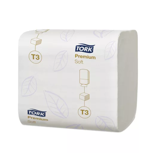 Toalettpapír 2 rétegű hajtogatott 100 % cellulóz 252 lap/csomag 30 cs/karton T3 Soft Folded Tork_114273 hófehér
